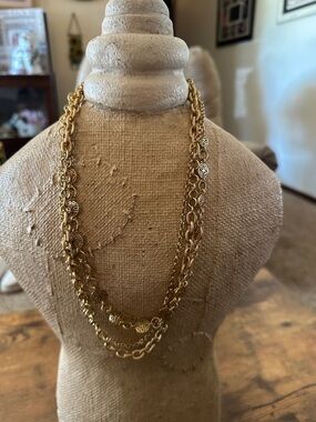 Monet Gold-Tone Multi-Strand Filigree Necklace